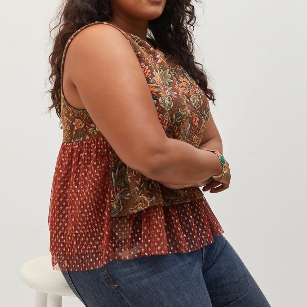 NEW! ANTHROPOLOGIE Eva Franco Jacquard Sleeveless Top - many sizes - Retail $120 - Picture 5 of 11